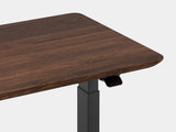 Oakywood Standing Desk Pro Mini in walnut with black accents – ergonomic desk for productive work | walnut, , black