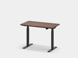 Oakywood Standing Desk Pro Mini in walnut with black accents – elegant dark wood standing desk | walnut, , black