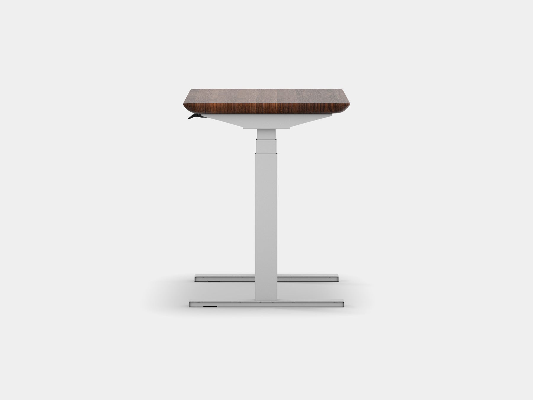 Oakywood Standing Desk Pro Mini in walnut with white accents – functional desk for home or office | walnut, , white