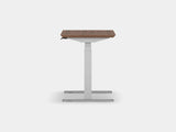 Oakywood Standing Desk Pro Mini in walnut veneer with white accents – functional adjustable desk for organized work | walnut veneer, , white