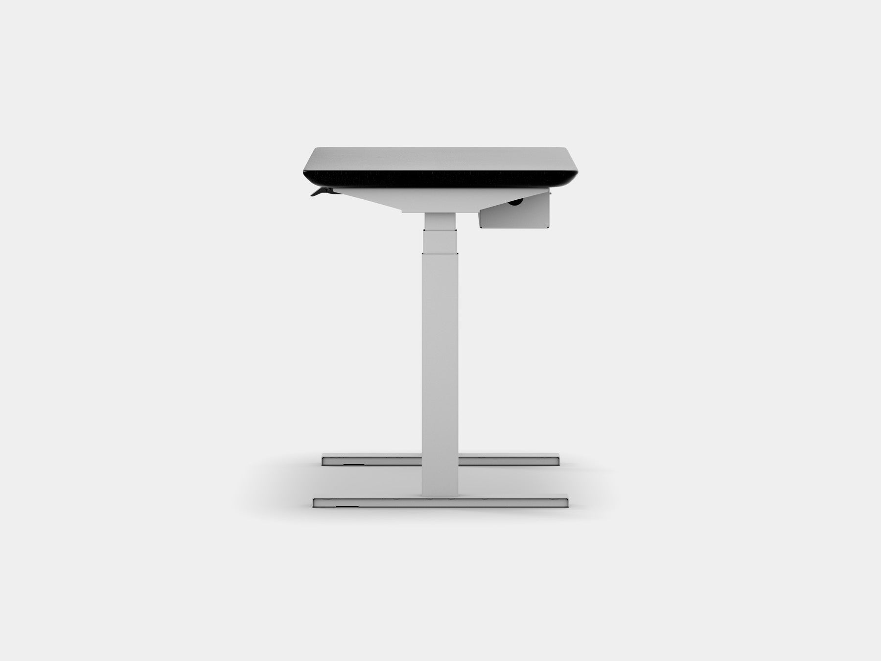 Oakywood Standing Desk Pro Mini Bundle in black with white highlights – premium compact office setup | black, , white
