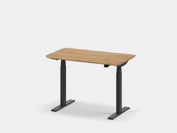 Oakywood Standing Desk Pro Mini Bundle in oak with black accents – complete ergonomic mini workspace | oak, , black