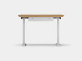 Oakywood Standing Desk Pro Mini Bundle made of oak with white accents – stylish mini workspace with cable tray | oak, , white