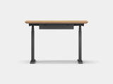 Oakywood Standing Desk Pro Mini Bundle made of oak veneer with black accents – modern mini workspace with cable tray | oak veneer, , black