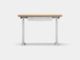Oakywood Standing Desk Pro Mini Bundle made of oak veneer with white accents – modern ergonomic compact desk setup | oak veneer, , white