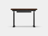 Oakywood Standing Desk Pro Mini Bundle made of walnut with black accents – modern ergonomic mini workspace with grommet | walnut, , black