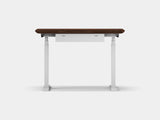 Oakywood Standing Desk Pro Mini Bundle made of walnut with white accents – premium compact office setup with cable tray | walnut, , white