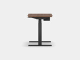 Oakywood Standing Desk Pro Mini Bundle in walnut veneer with black highlights – complete ergonomic mini workspace | walnut veneer, , black