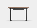Oakywood Standing Desk Pro Mini Bundle made of walnut veneer with black accents – modern mini office setup with cable tray and Standing Desk Pro Mini | walnut veneer, , black