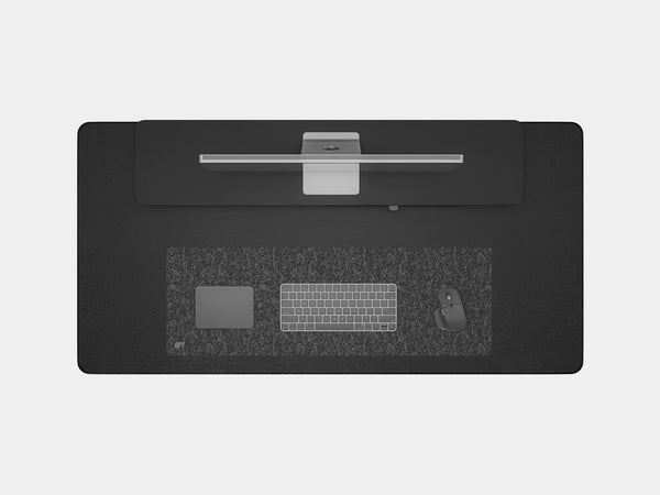 Oakywood Desk Setup Touch Bundle made of black with black accents – complete office setup with Standing Desk Touch, desk shelf, and workspace organizers | black, , black