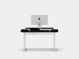 Oakywood Desk Setup Touch Bundle crafted from black with white finish – stylish functional workspace with felt & cork desk mat and modular storage | black, , white