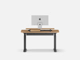 Oakywood Desk Setup Touch Bundle crafted from oak with black finish – height adjustable desk, modular drawer, desk shelf, and felt & cork mat | oak, , black