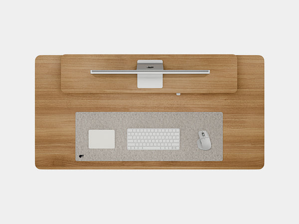 Oakywood Desk Setup Touch Bundle made of oak with white accents – stylish functional desk setup including Standing Desk Touch and desk accessories | oak, , white