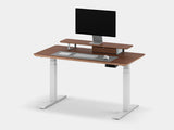 Oakywood Desk Setup Touch Bundle in walnut veneer with white accents – premium office setup with modular drawers, felt & cork mat, and cable management | walnut veneer, , white