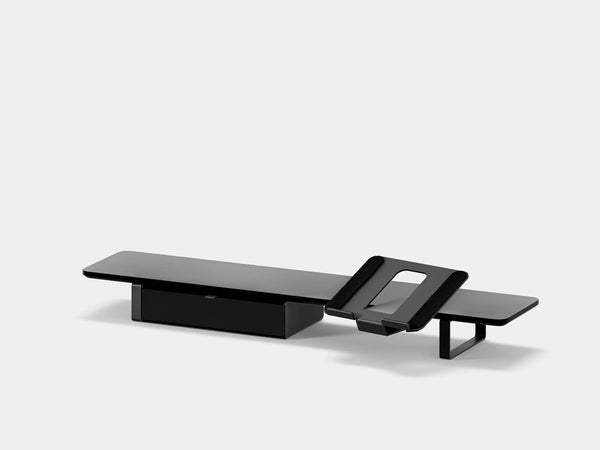 black, single drawer, black