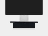 oakywood black wooden desk shelf mini with a single drawer and white base | black, single drawer, white