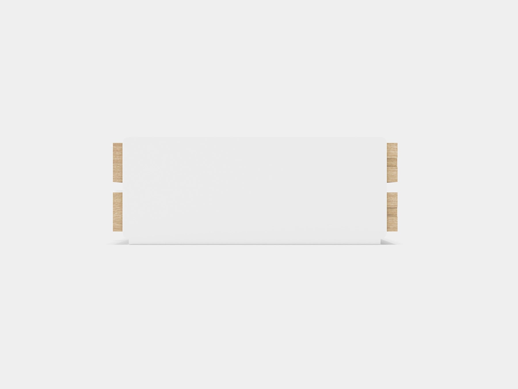 oakywood small oak modular drawer with white base | light oak, dual drawer, white