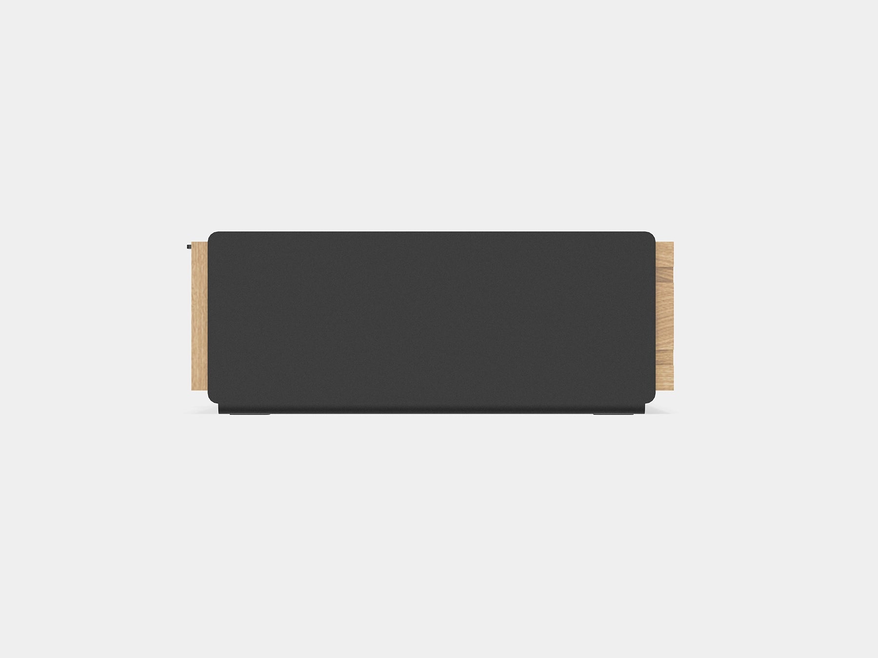 oakywood oak modular drawer with black base | light oak, single drawer, black
