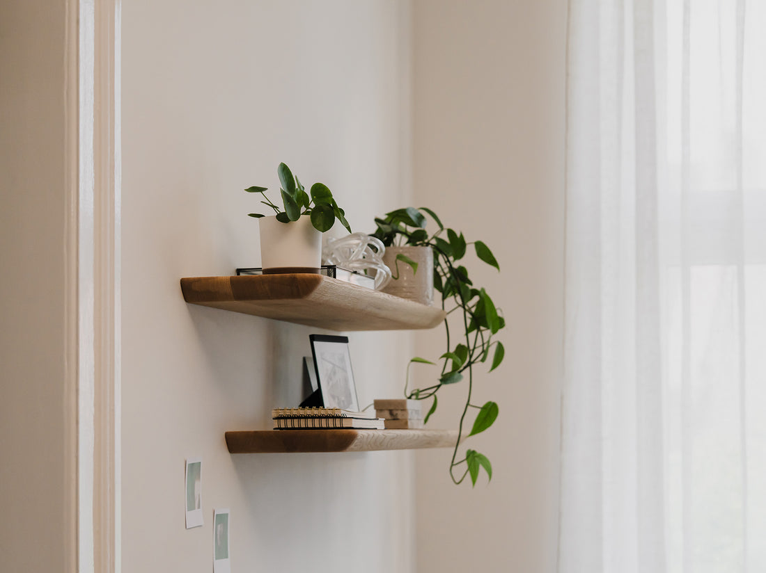 oakywood oak wooden shelves in the room | oak, 