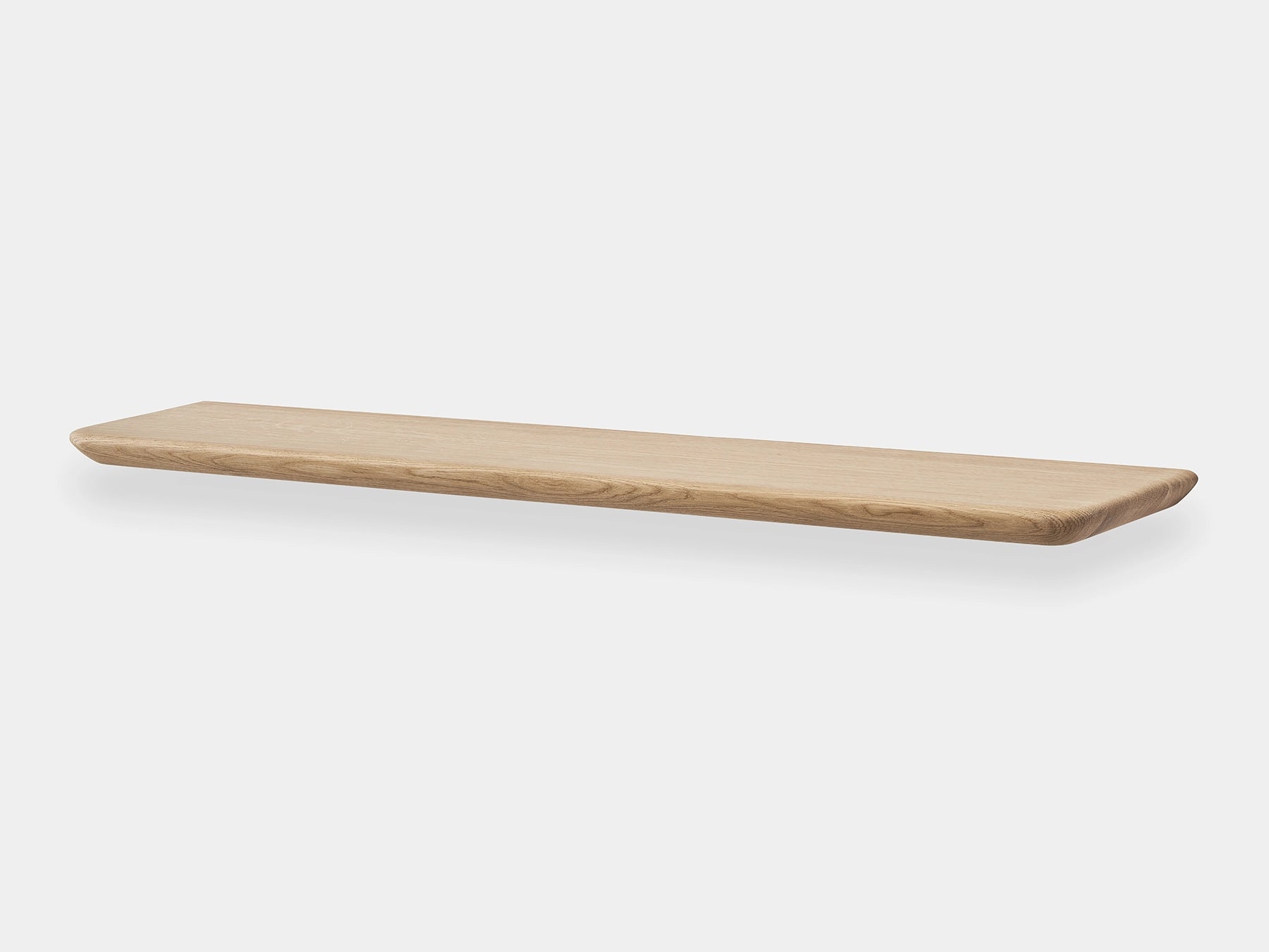 Wooden shelf on a white background | light oak