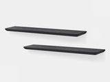 Oakywood Floating Shelf Bundle in black – modern black shelf for minimalist wall organization | black, 