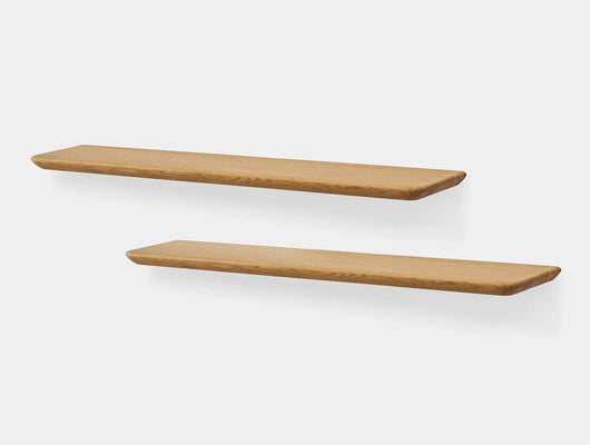 Two wooden shelves Oakywood Shelf Bundle in oak – elegant wooden shelf for modern wall organization | oak, 