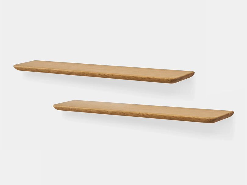 Two wooden shelves Oakywood Shelf Bundle in oak – elegant wooden shelf for modern wall organization | oak, 