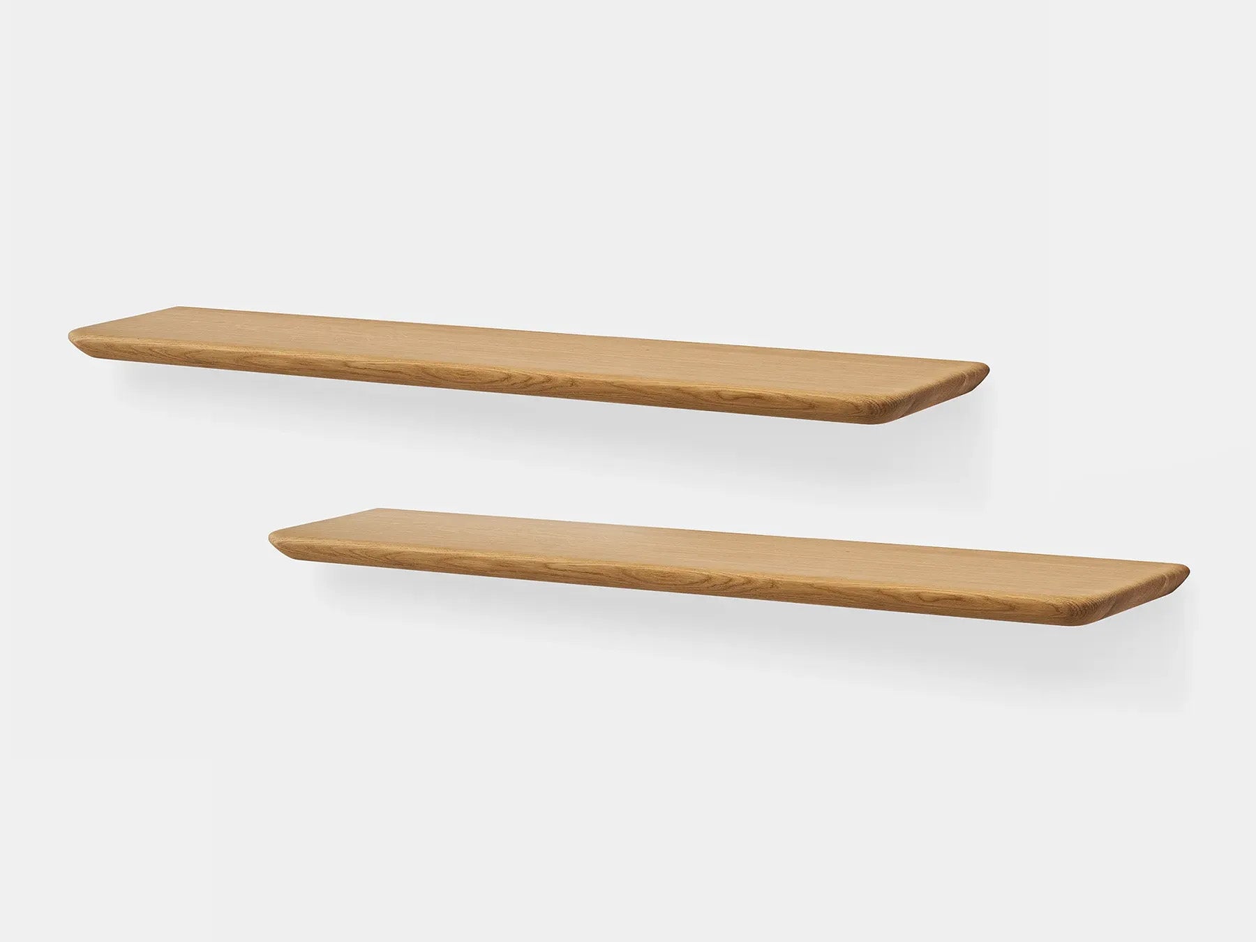 Two wooden shelves Oakywood Shelf Bundle in oak – elegant wooden shelf for modern wall organization | oak, 