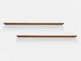 Oakywood Floating Shelf Bundle in walnut – functional and elegant shelf for organizing your workspace | walnut, 