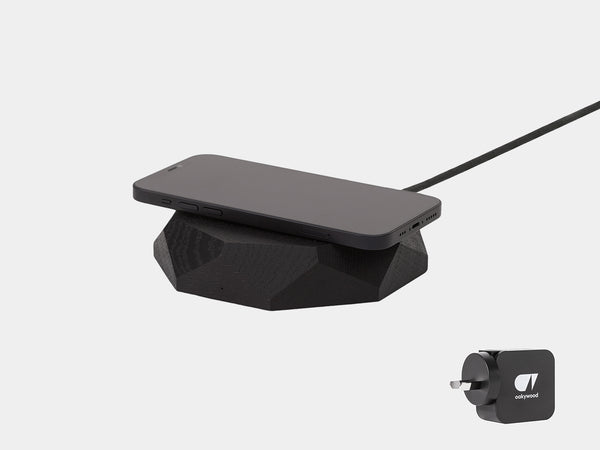 black Geometric Charging Pad with AU plug | black, AU (Adapter type I)