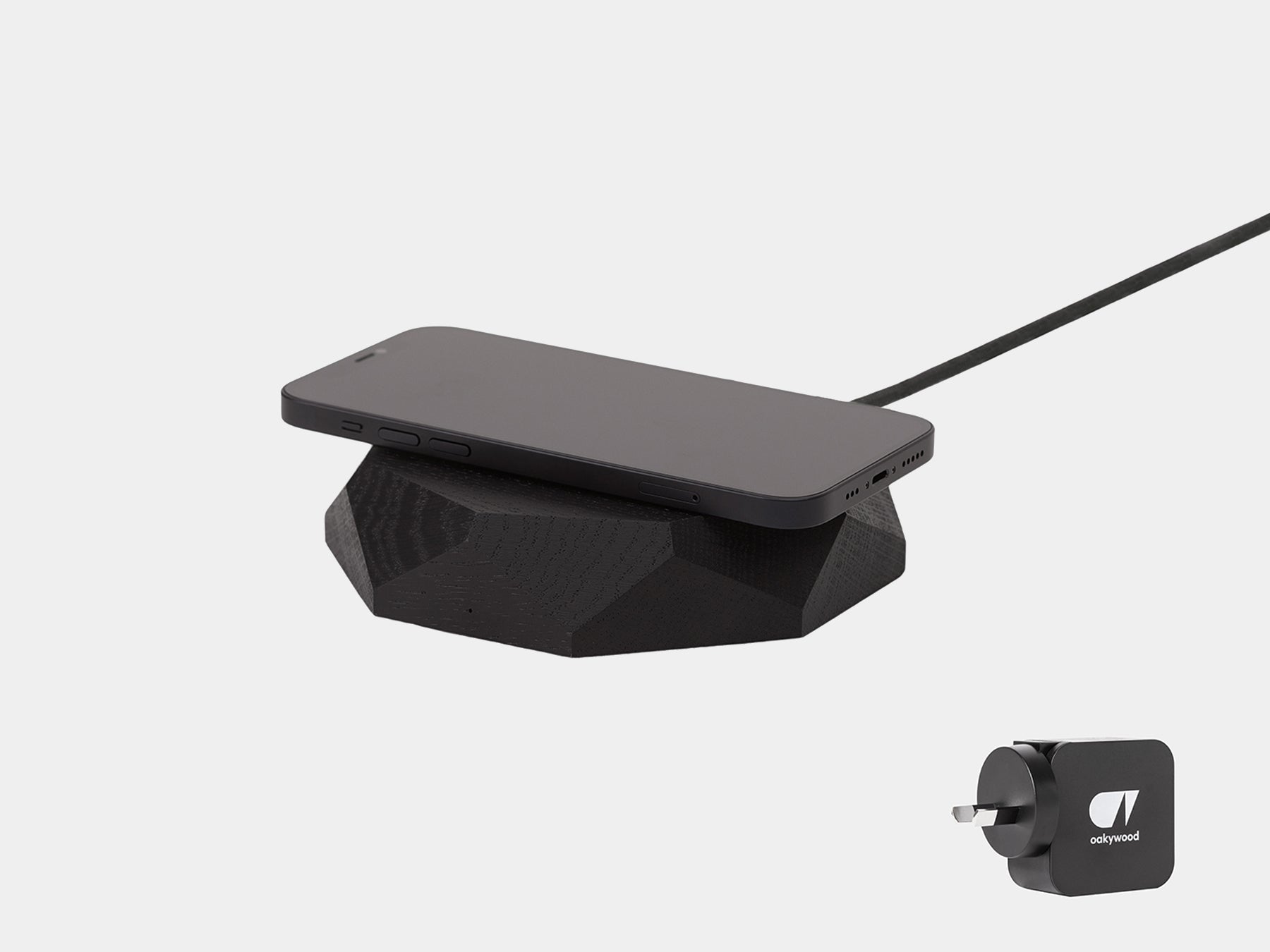 black Geometric Charging Pad with AU plug | black, AU (Adapter type I)
