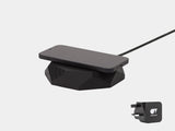 black Geometric Charging Pad with UK plug | black, UK (Adapter type G)