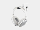 Oakywood Desk-Mounted Headphone Hook made of black wood with white accents – stylish under desk hook for headphones and small items | black, white