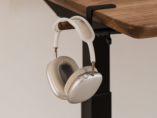 Oakywood Desk-Mounted Headphone Hook – stylish wooden hook providing convenient storage and optimal desk organization | , 
