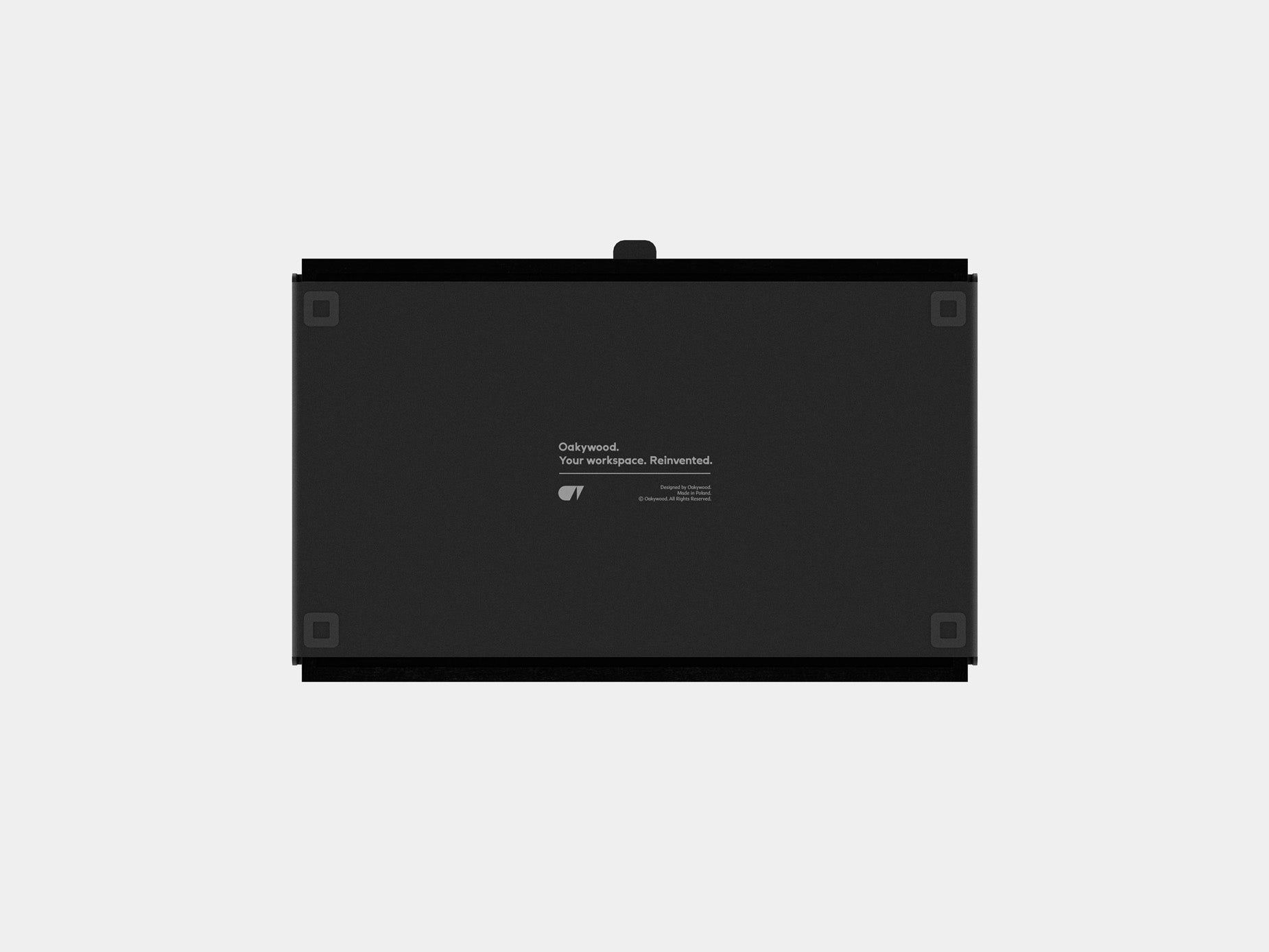 oakywood black wooden modular drawer with black base bottom view | black, , black