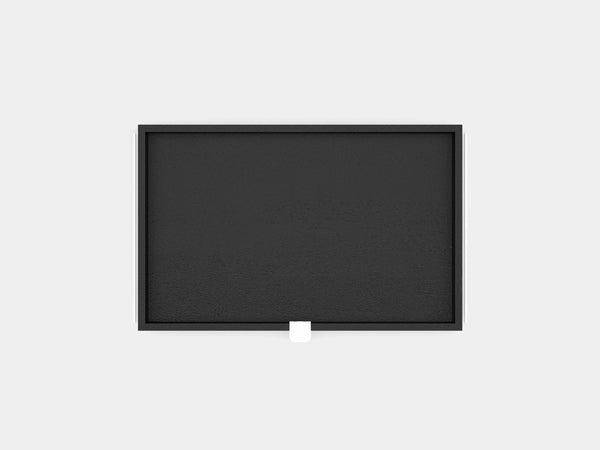 oakywood black wooden modular drawer with white base top view | black, , white