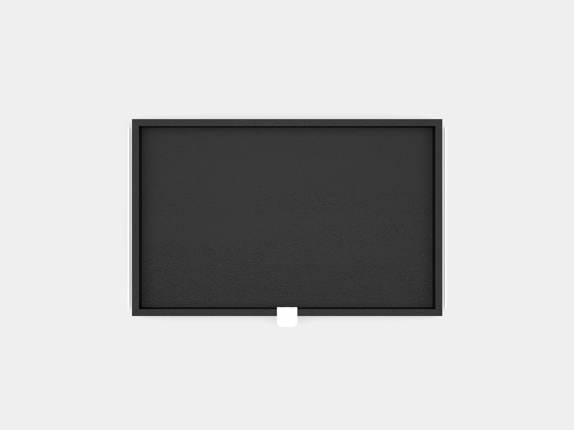 oakywood black wooden modular drawer with white base top view | black, , white