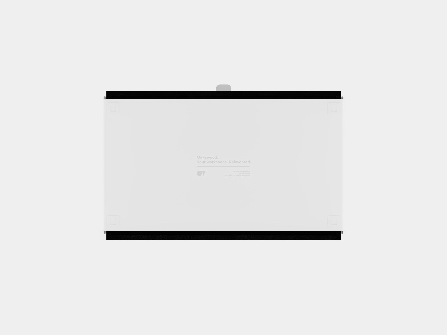 oakywood black wooden modular drawer with white base bottom view | black, , white