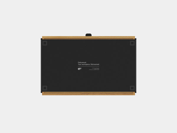 oakywood oak modular drawer with black base bottom view | oak, , black