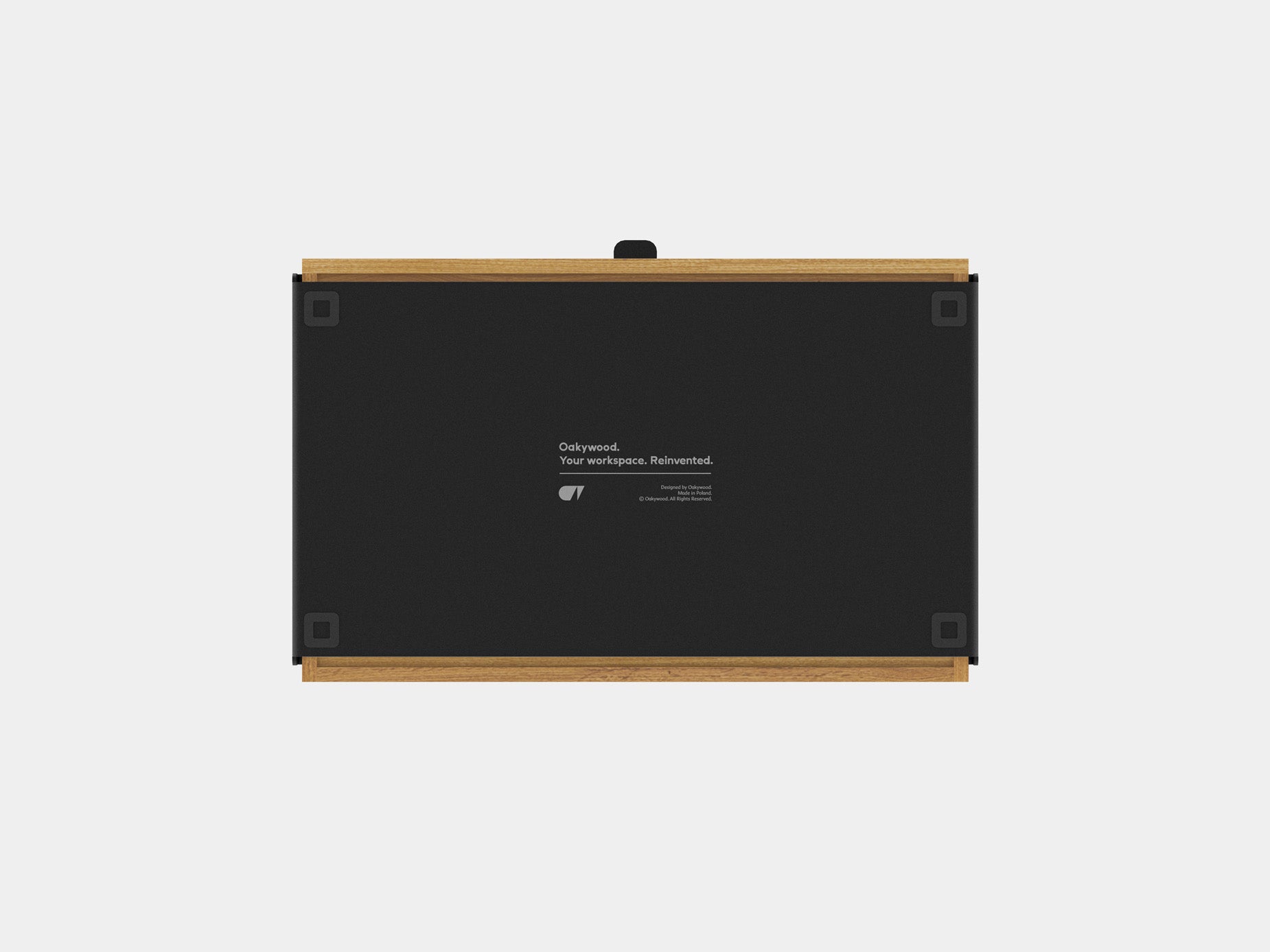 oakywood oak modular drawer with black base bottom view | oak, , black