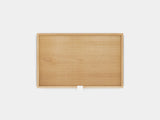oakywood oak modular drawer with white base top view | oak, , white
