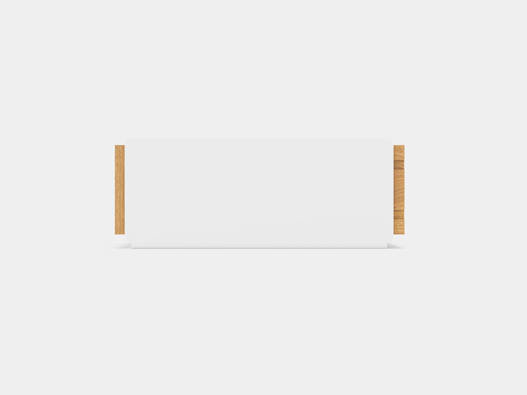 oakywood oak modular drawer with white base side view | oak, single drawer, white
