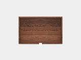 oakywood walnut modular drawer with white base top view | walnut, , white
