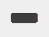oakywood walnut modular drawer with black base side view | walnut, single drawer, black
