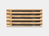oakywood oak penholder set top view | oak, set of 5