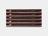 oakywood walnut penholder set top view | walnut, set of 5