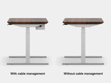 walnut oakywood standing desk pro with white legs comparison | walnut, , white