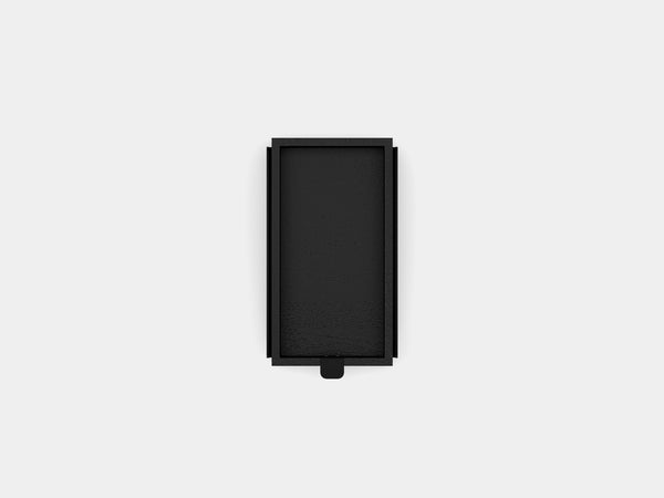 oakywood small black wooden modular drawer with black base top view | black, , black