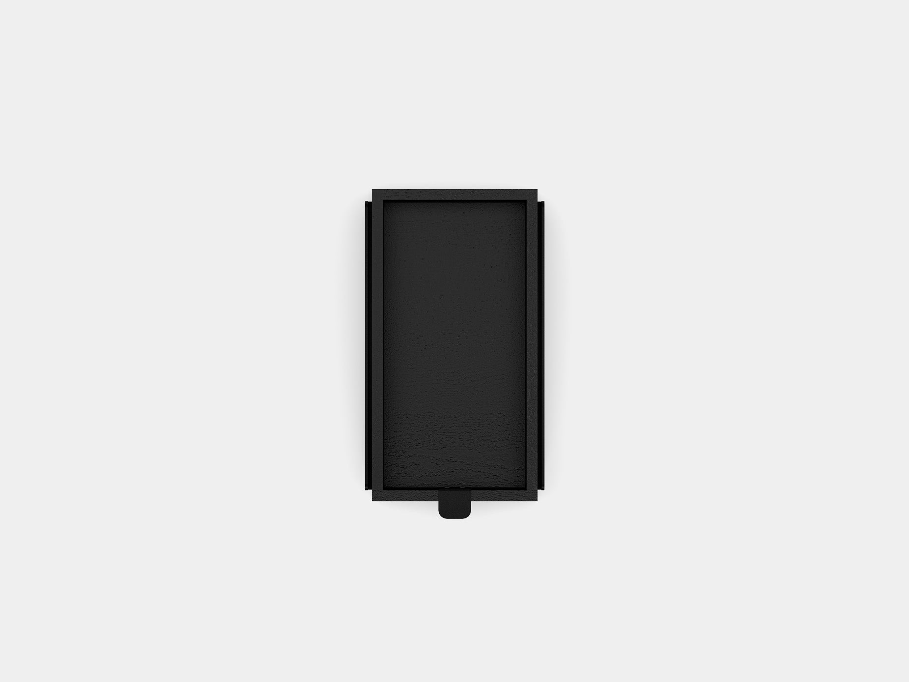 oakywood small black wooden modular drawer with black base top view | black, , black