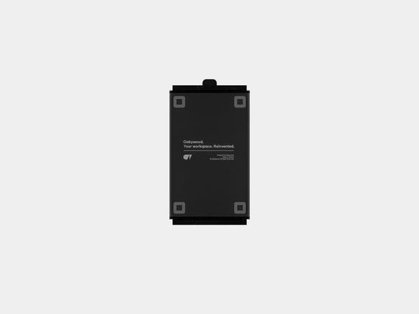 oakywood small black wooden modular drawer with black base bottom view | black, , black